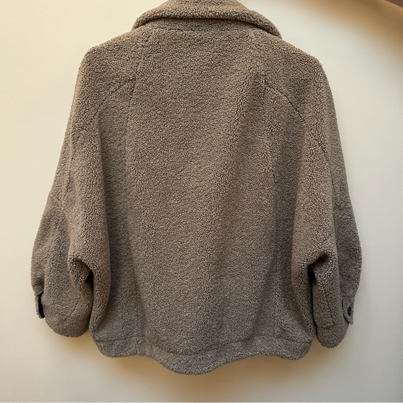 ZARA Oversized Sherpa Teddy Jacket - Picture 4 of 5